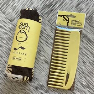 Sun Bum hair towel and Comb